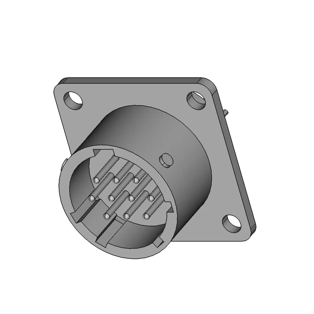 Vean 10 Pins Mil-Specs - Ab052100 12Jopnoo Abm1025 - Standard Mechanical Component_60_30_degree_snapshot