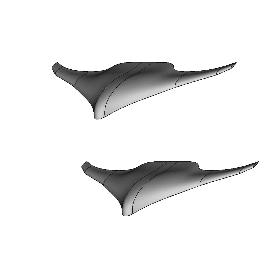 Blended Wing Body (Bwb) | 3D Engineering Design File_60_30_degree_snapshot