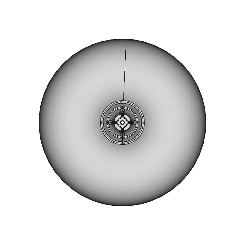 Rc Airplane Large Tundra Wheel D-260Mm, Diy Project | 3D Engineering Design File_0_270_degree_snapshot
