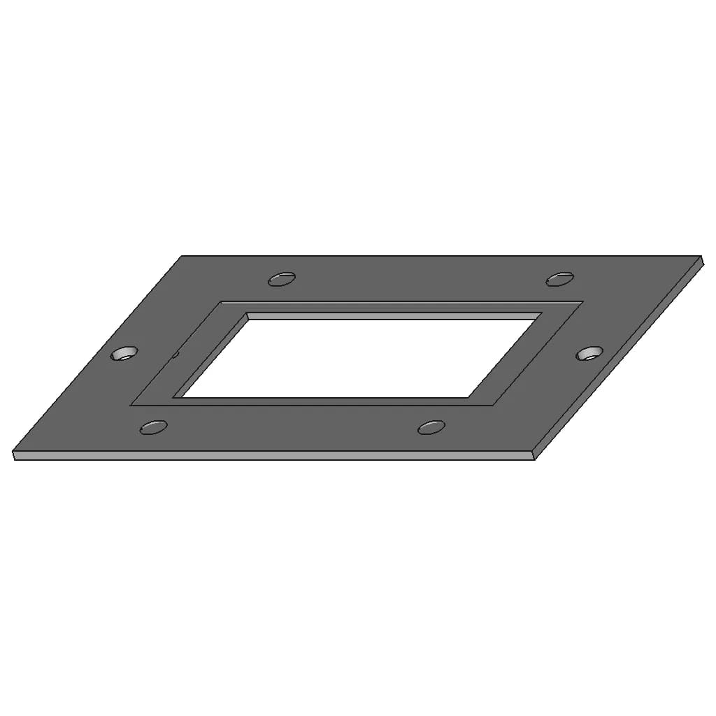 Custom Gasket For Generic Display Bezel - Standard Mechanical Component_60_30_degree_snapshot