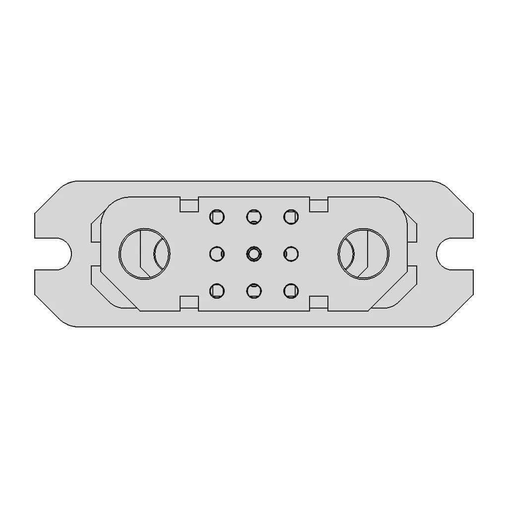 9+2 Pin Connector | High-Quality CAD Model_0_0_degree_snapshot