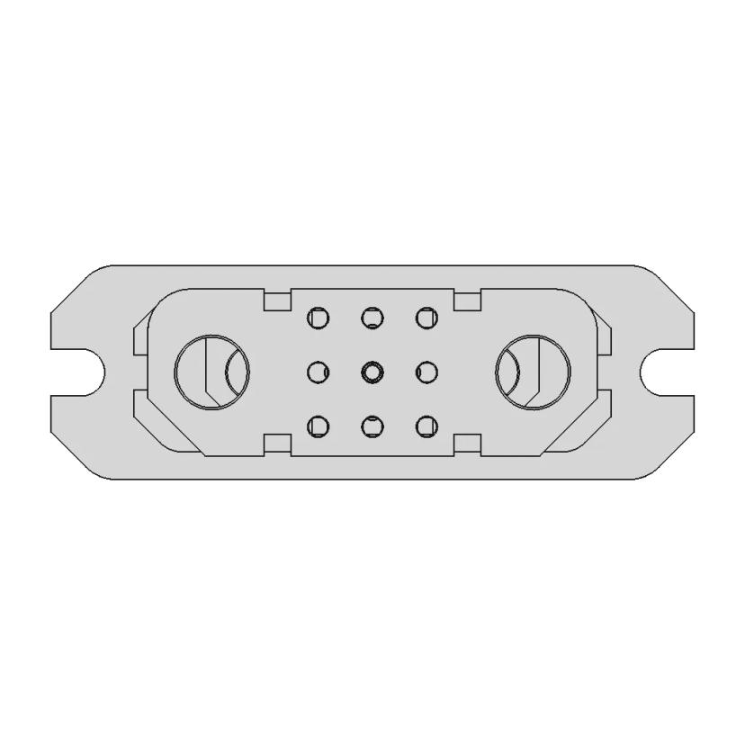 9+2 Pin Connector | High-Quality CAD Model