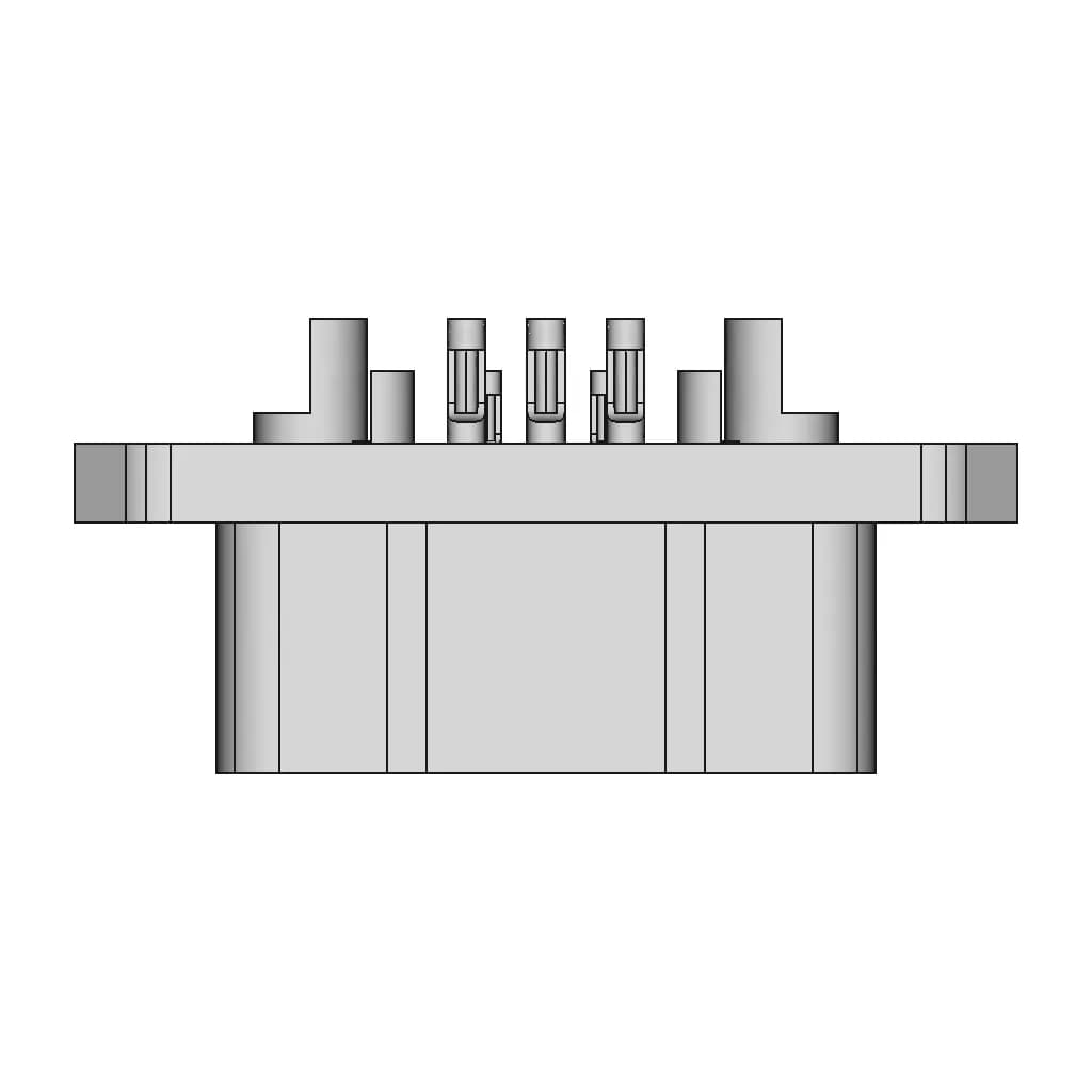 9+2 Pin Connector | High-Quality CAD Model_270_0_degree_snapshot