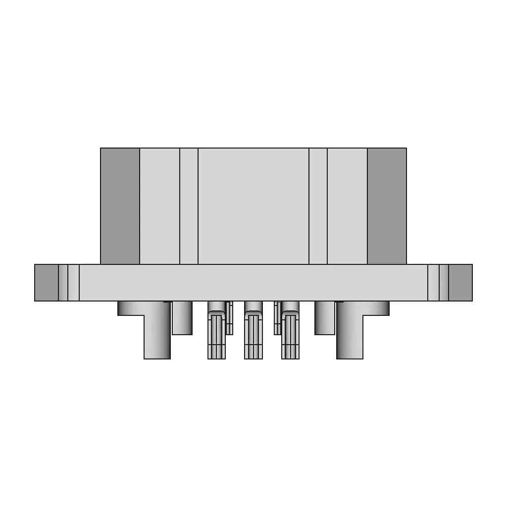 9+2 Pin Connector | High-Quality CAD Model_90_0_degree_snapshot