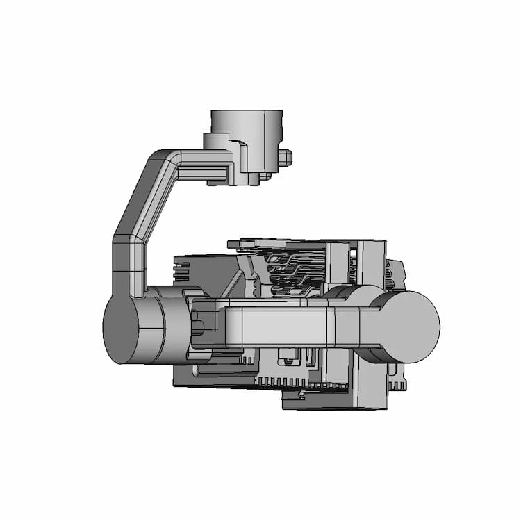 Thermal Camera Mounted On Gimbal | High-Quality CAD Model