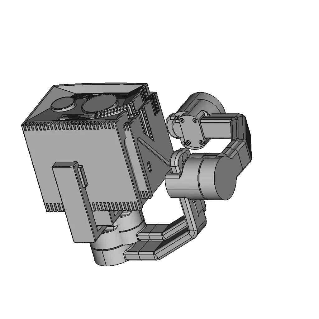 Thermal Camera Mounted On Gimbal | High-Quality CAD Model_60_30_degree_snapshot