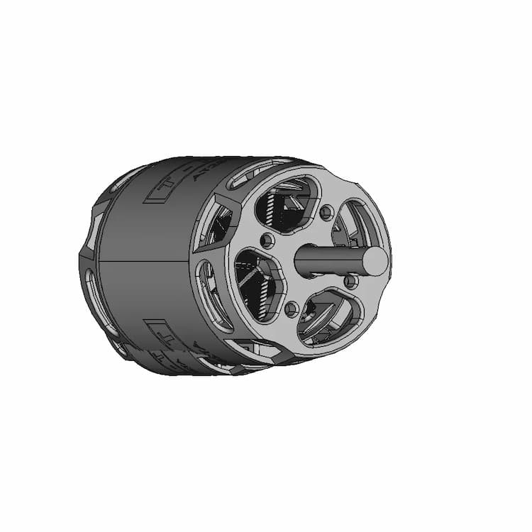At2820 Long Shaft - Motor | High-Quality CAD Model