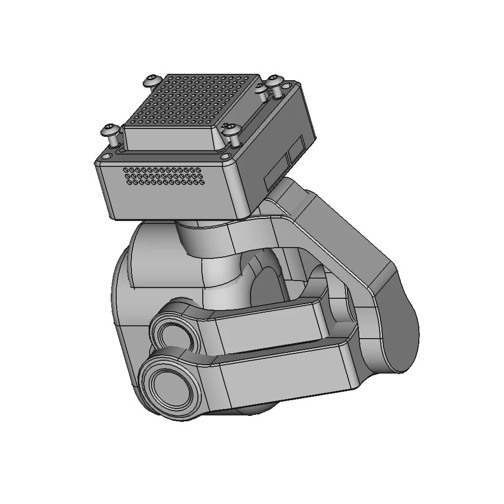 Камера Siyi Zt6 - Downloadable CAD Representation_60_30_degree_snapshot