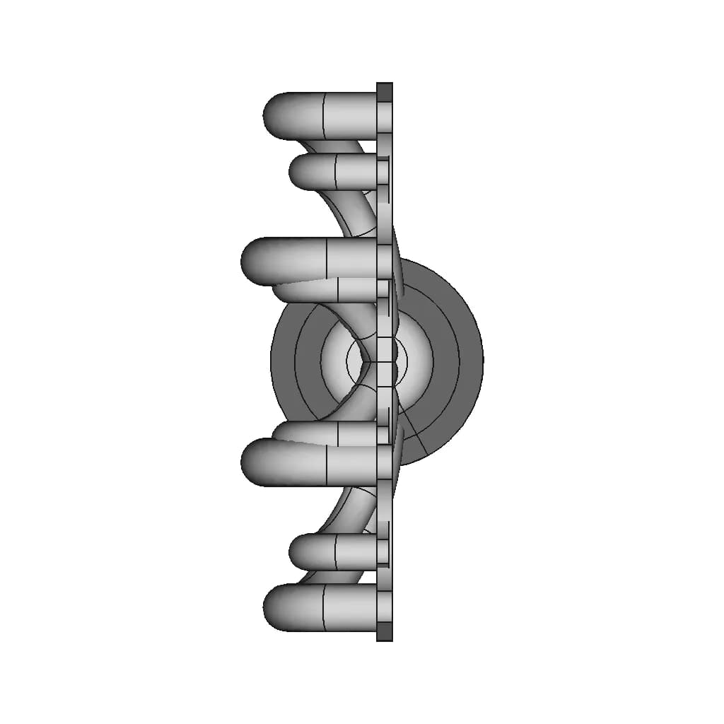 Exhaust Manifold | High-Quality CAD Model_0_0_degree_snapshot