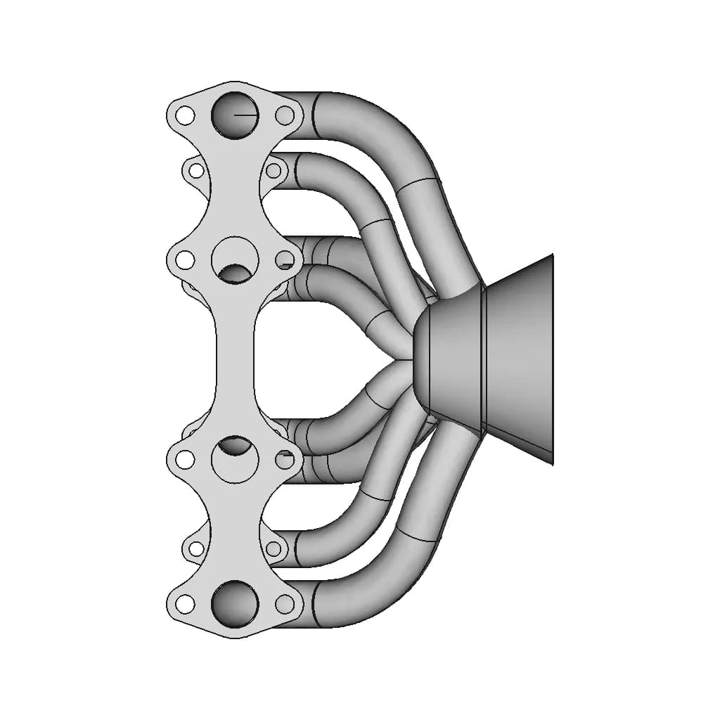 Exhaust Manifold | High-Quality CAD Model_0_90_degree_snapshot