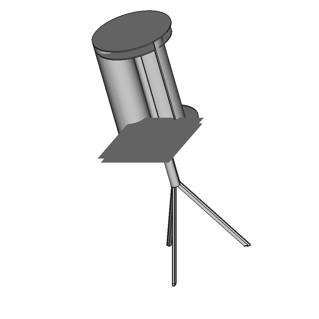 Vertical Axis Wind Turbine | High-Quality CAD Model_60_30_degree_snapshot