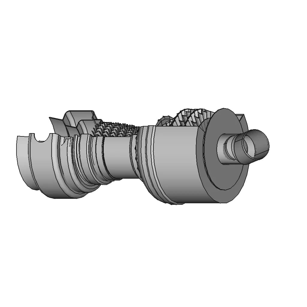 Gas Turbine Assembly | 3D Engineering Design File_60_30_degree_snapshot