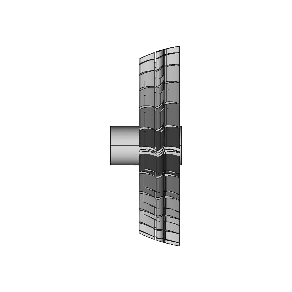 Compressor Runner Turbine - Downloadable CAD Representation_0_90_degree_snapshot