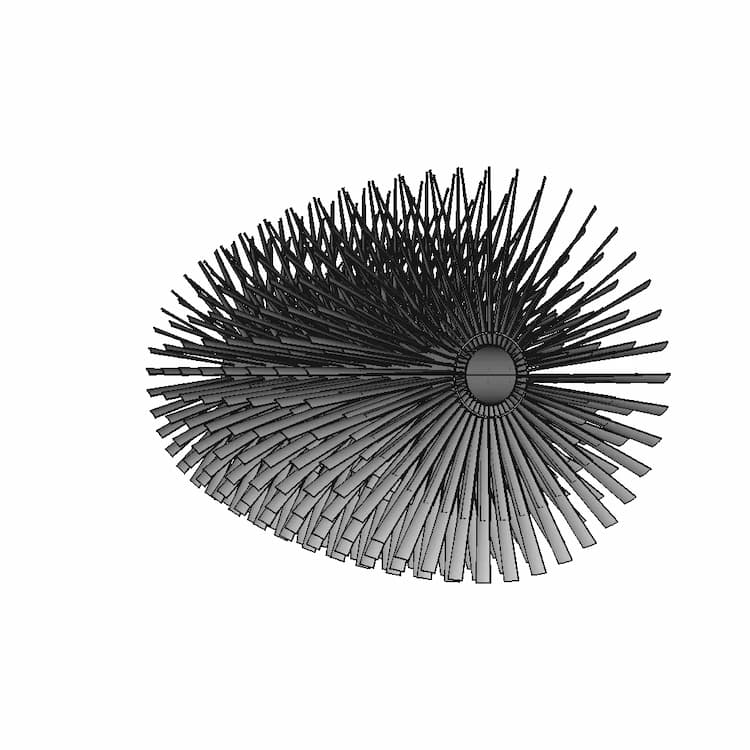 Gas Turbine Compressor Rotor Blades | 3D Engineering Design File