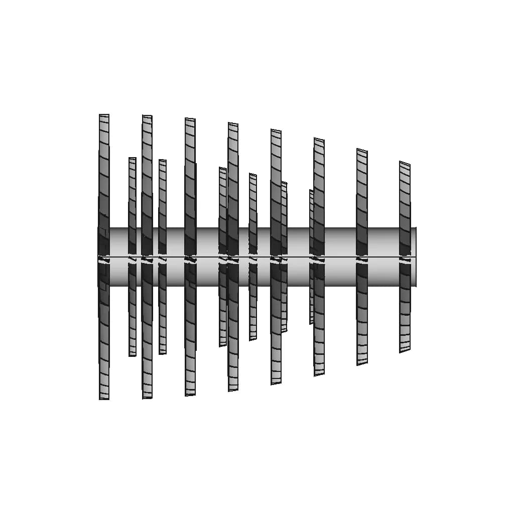 Gas Turbine Compressor Rotor Blades | 3D Engineering Design File_0_270_degree_snapshot