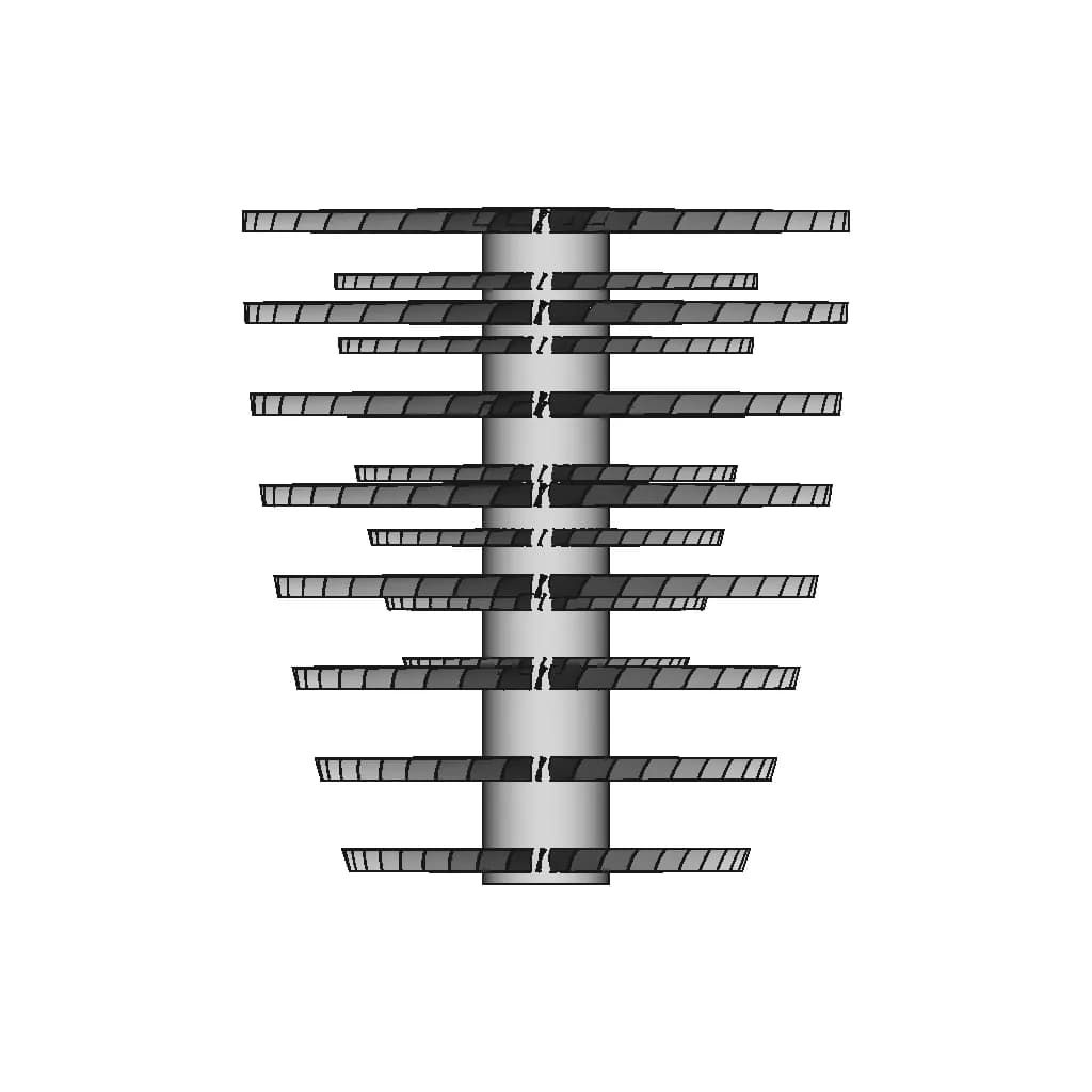Gas Turbine Compressor Rotor Blades | 3D Engineering Design File_270_0_degree_snapshot