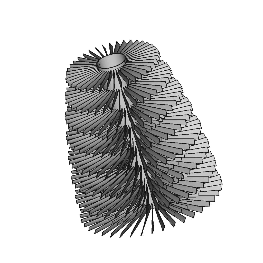Gas Turbine Compressor Rotor Blades | 3D Engineering Design File_60_30_degree_snapshot