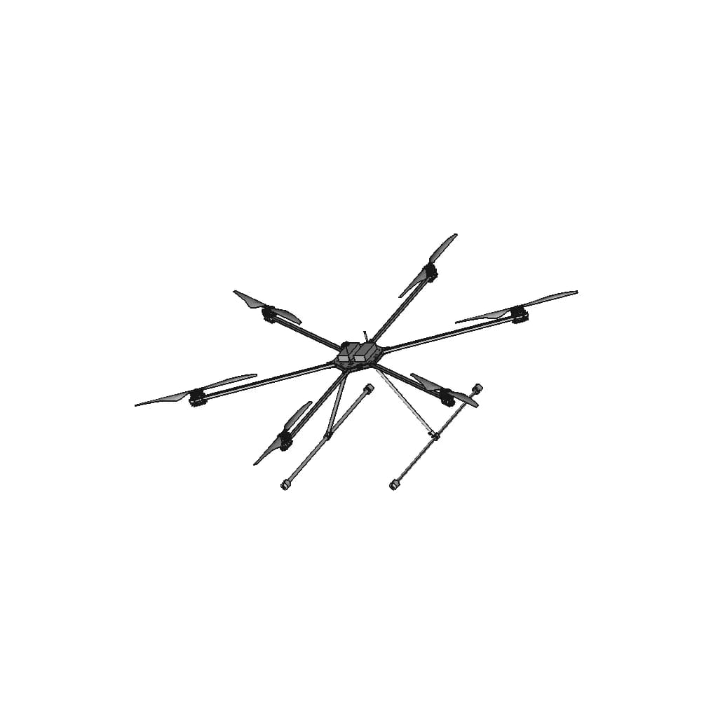 Hexacoptor | 3D Engineering Design File_60_30_degree_snapshot