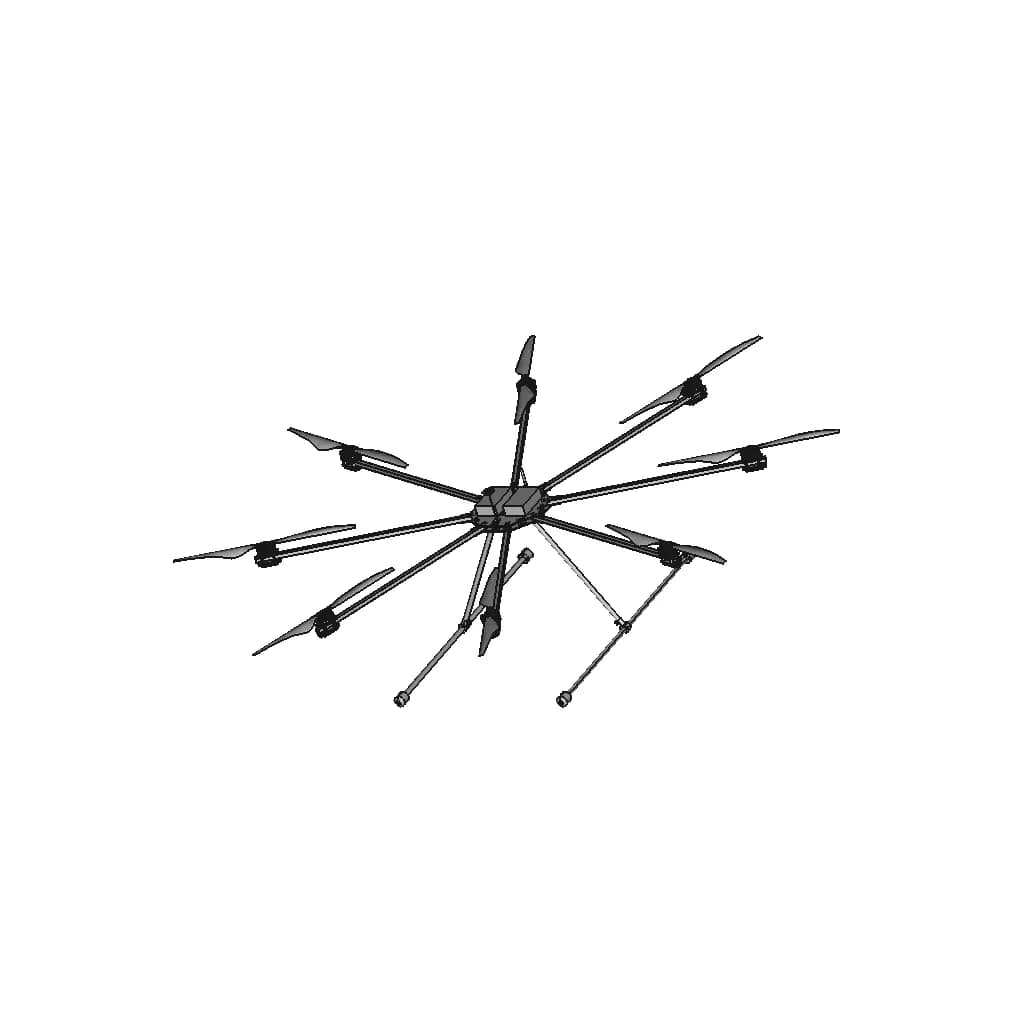 Octocopter Vtol Drone | 3D Engineering Design File_60_30_degree_snapshot