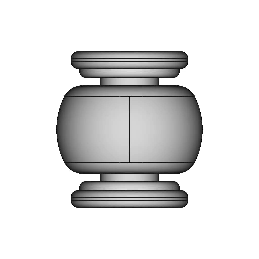 Rubber Dampers 16*4*12 | 3D Engineering Design File_0_90_degree_snapshot