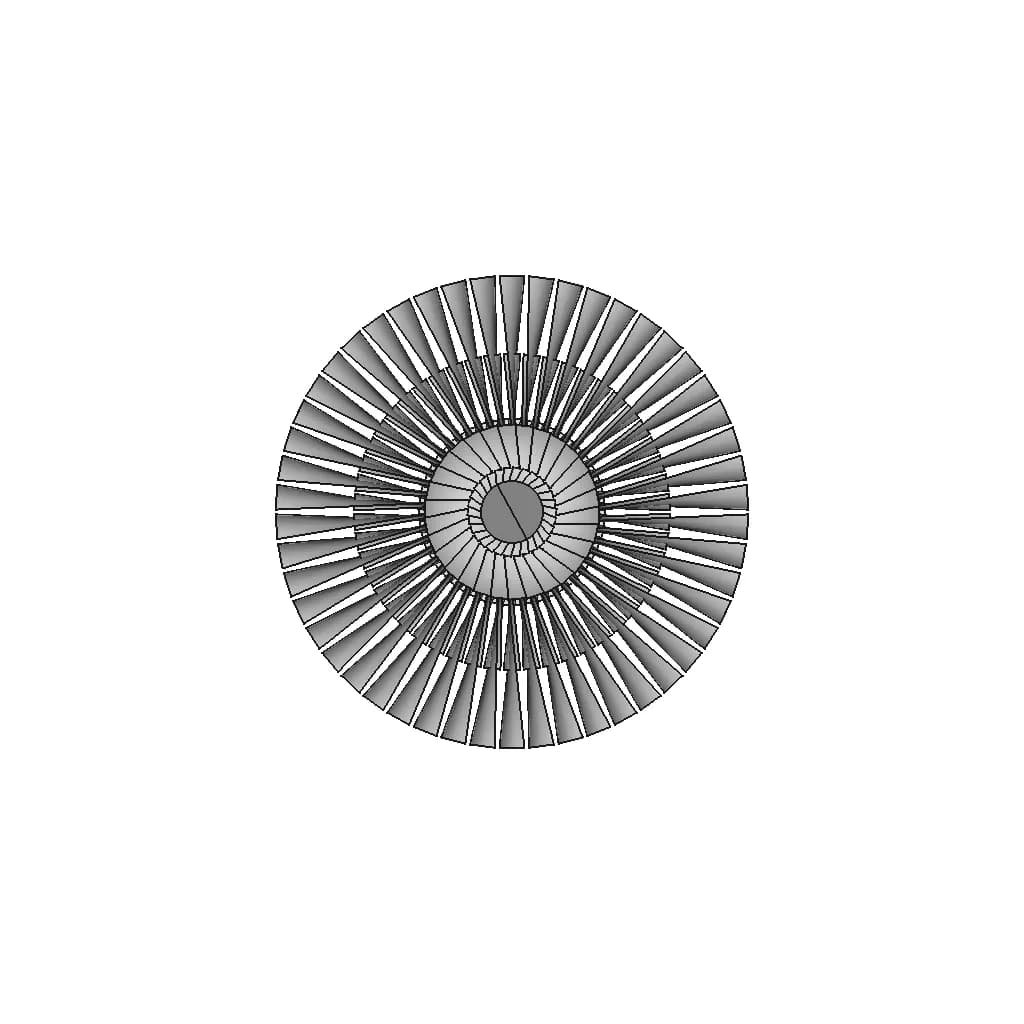 Turbine Fan Cfd (Computational Fluid Dynamics) - Standard Mechanical Component_270_0_degree_snapshot