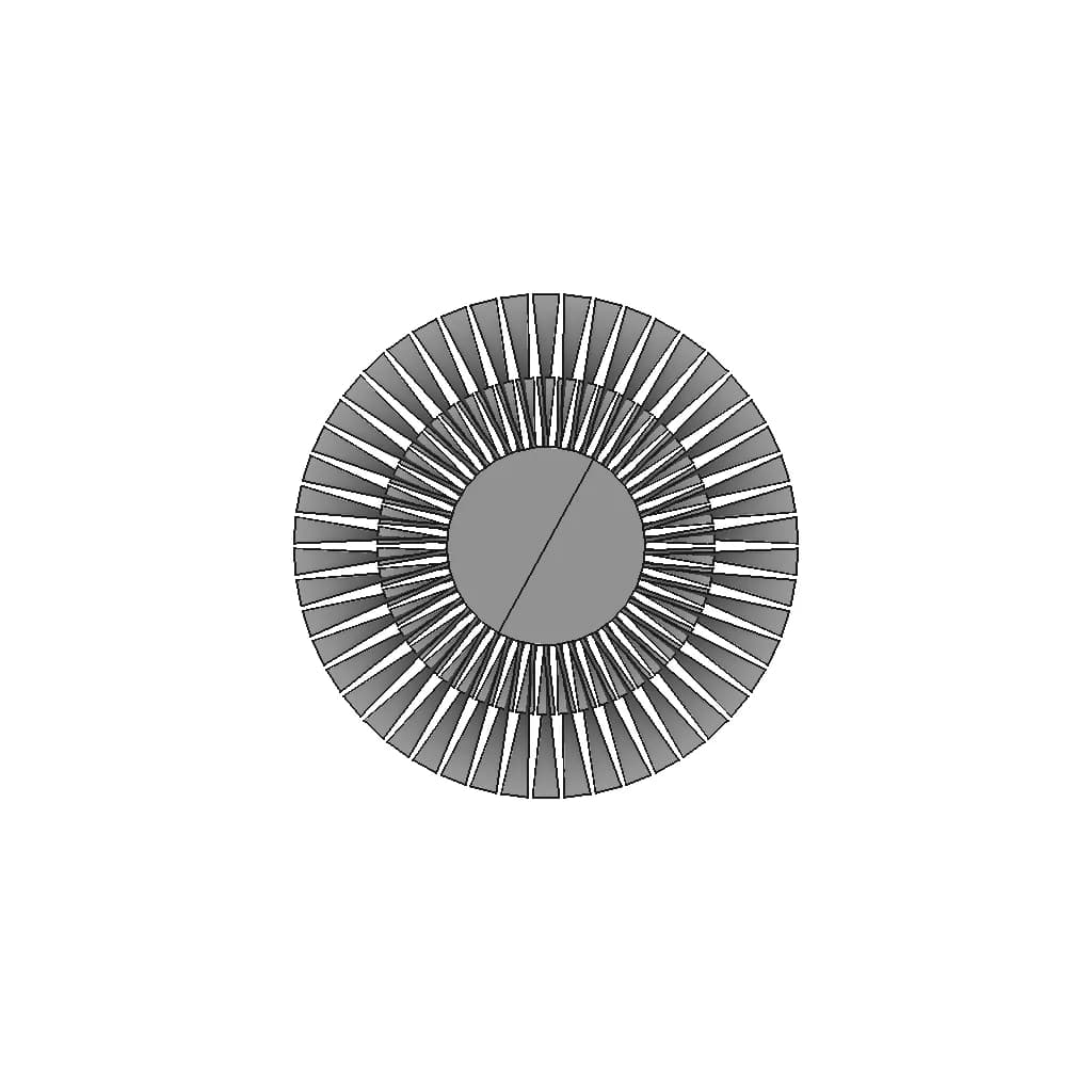 Turbine Fan Cfd (Computational Fluid Dynamics) - Standard Mechanical Component_90_0_degree_snapshot
