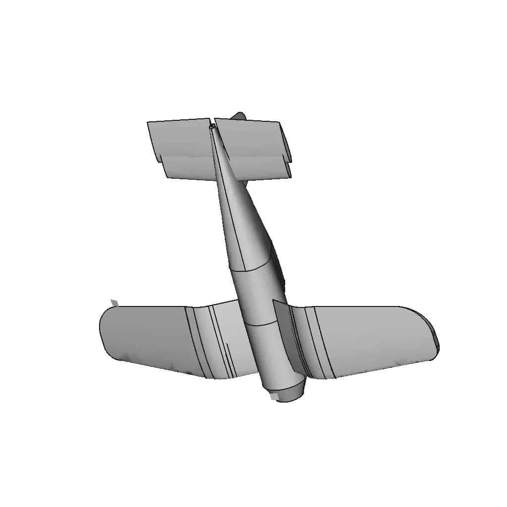 F4U Corsair | 3D Engineering Design File_60_30_degree_snapshot