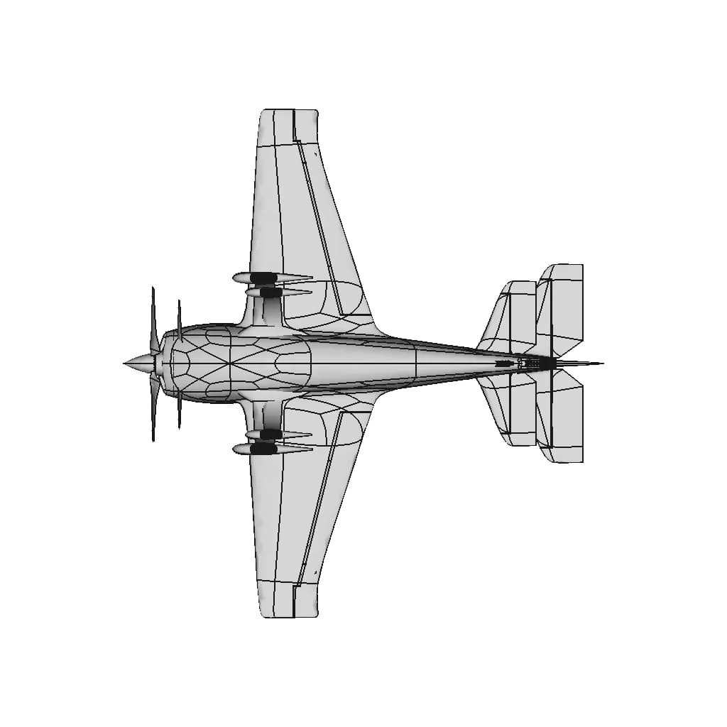 Aerobatic Airplane - Standard Mechanical Component_90_0_degree_snapshot