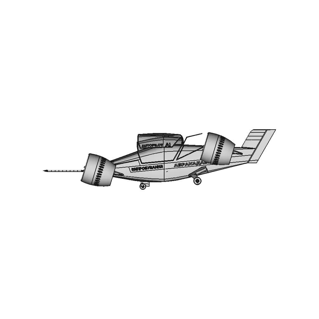 Tiltrotor "Abracadabra" - 4 Impellers | High-Quality CAD Model_0_0_degree_snapshot
