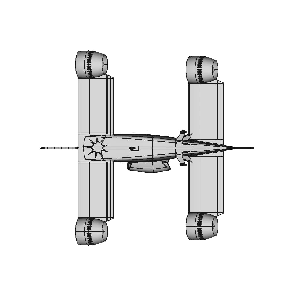 Tiltrotor "Abracadabra" - 4 Impellers | High-Quality CAD Model_90_0_degree_snapshot