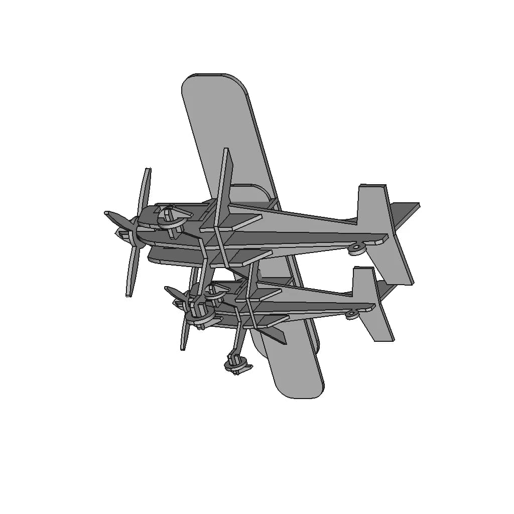 Airplane (Kukuruznik) | High-Quality CAD Model_60_30_degree_snapshot