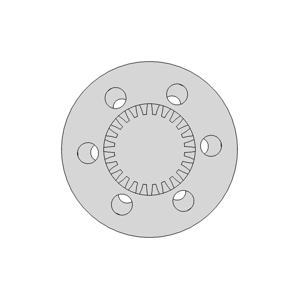 Gear Shaft M26 With Counter Sunkhole | 3D Engineering Design File_0_0_degree_snapshot