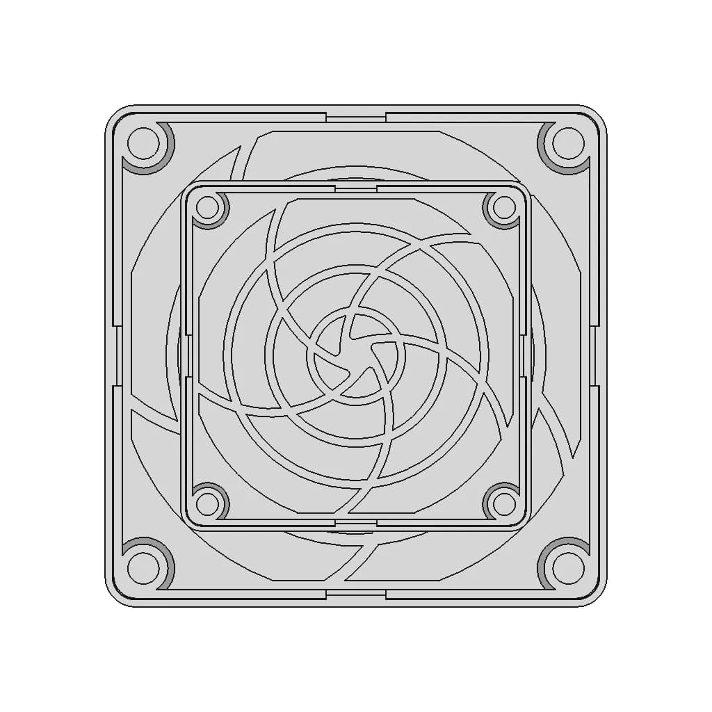 Cffa-800 80Mm Dust Cover For Fan - Standard Mechanical Component_90_0_degree_snapshot