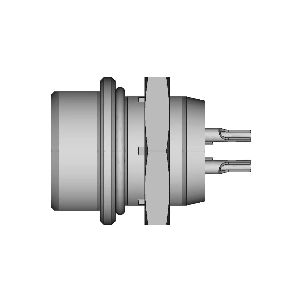 Gx12 Aviation Connectors 2,3,4,5,6 And 7 Pin | High-Quality CAD Model_270_0_degree_snapshot