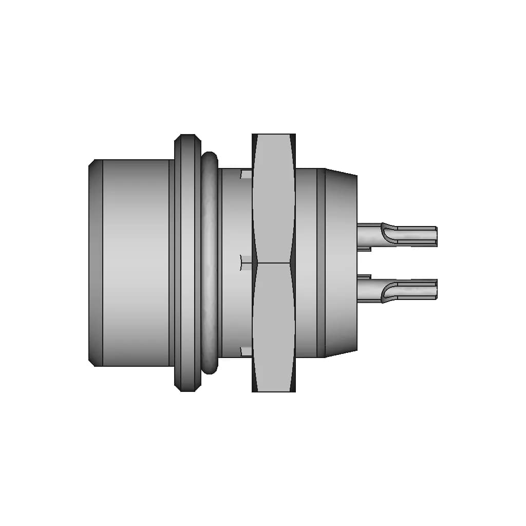 Gx12 Aviation Connectors 2,3,4,5,6 And 7 Pin | High-Quality CAD Model_90_0_degree_snapshot