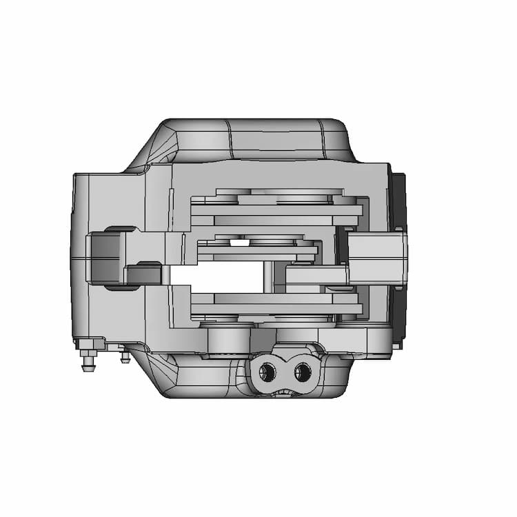 Volvo 240 4-Piston Front Brake Caliper | 3D Engineering Design File