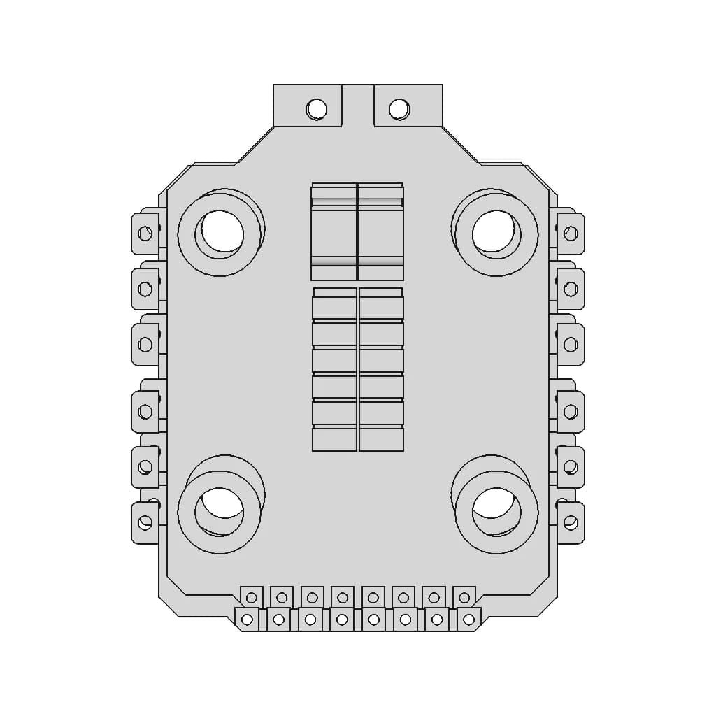 Tekko32 F4 4In1 Mini 45A Esc V1.3 | High-Quality CAD Model_90_0_degree_snapshot