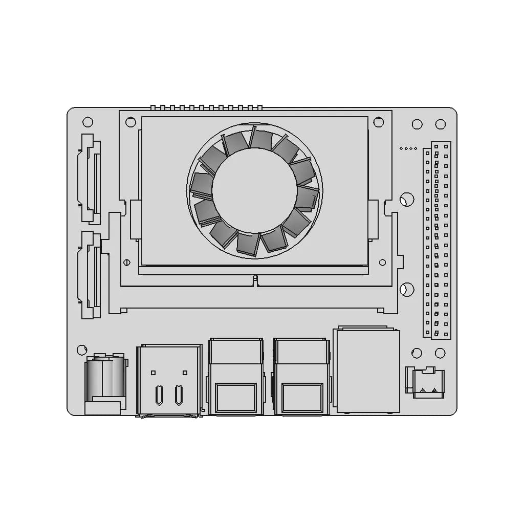 Nvida Jetson Nano | 3D Engineering Design File_0_0_degree_snapshot