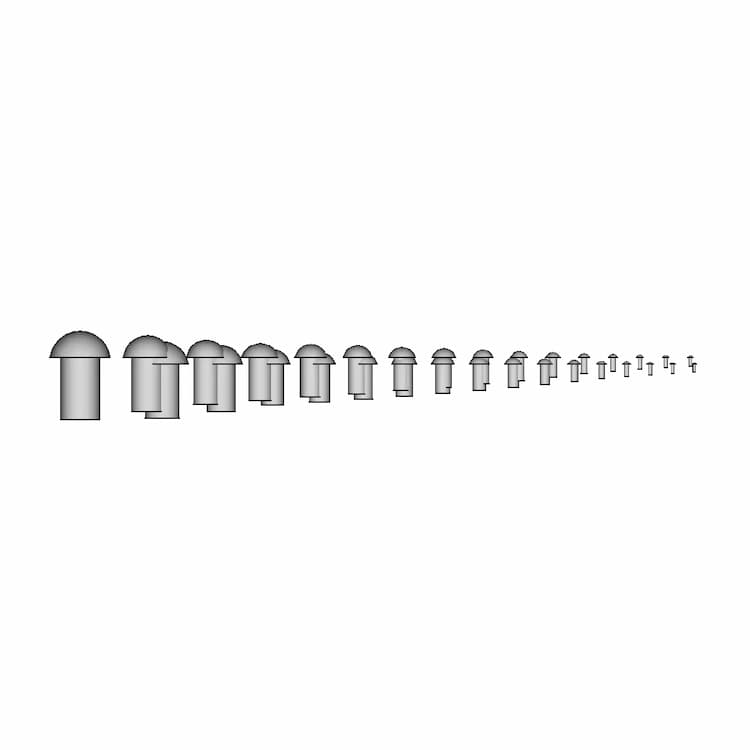 Metric Rivets 3-36Mm | High-Quality CAD Model