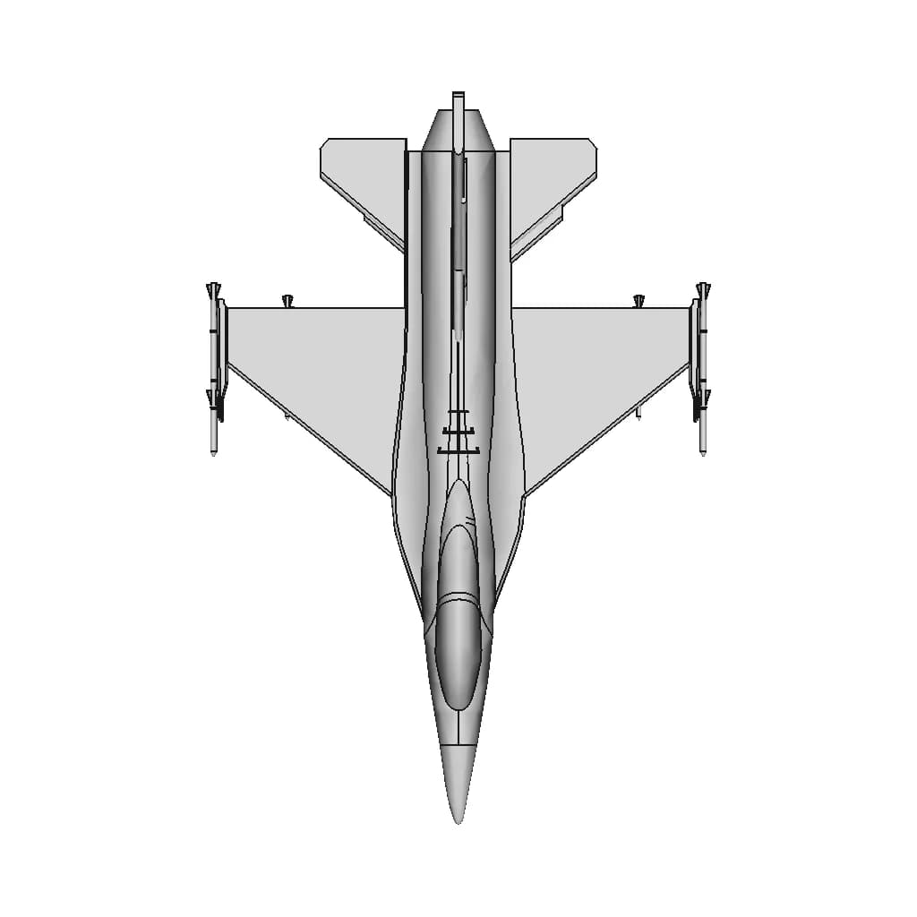 Lockheed Martin F-16 | High-Quality CAD Model_270_0_degree_snapshot