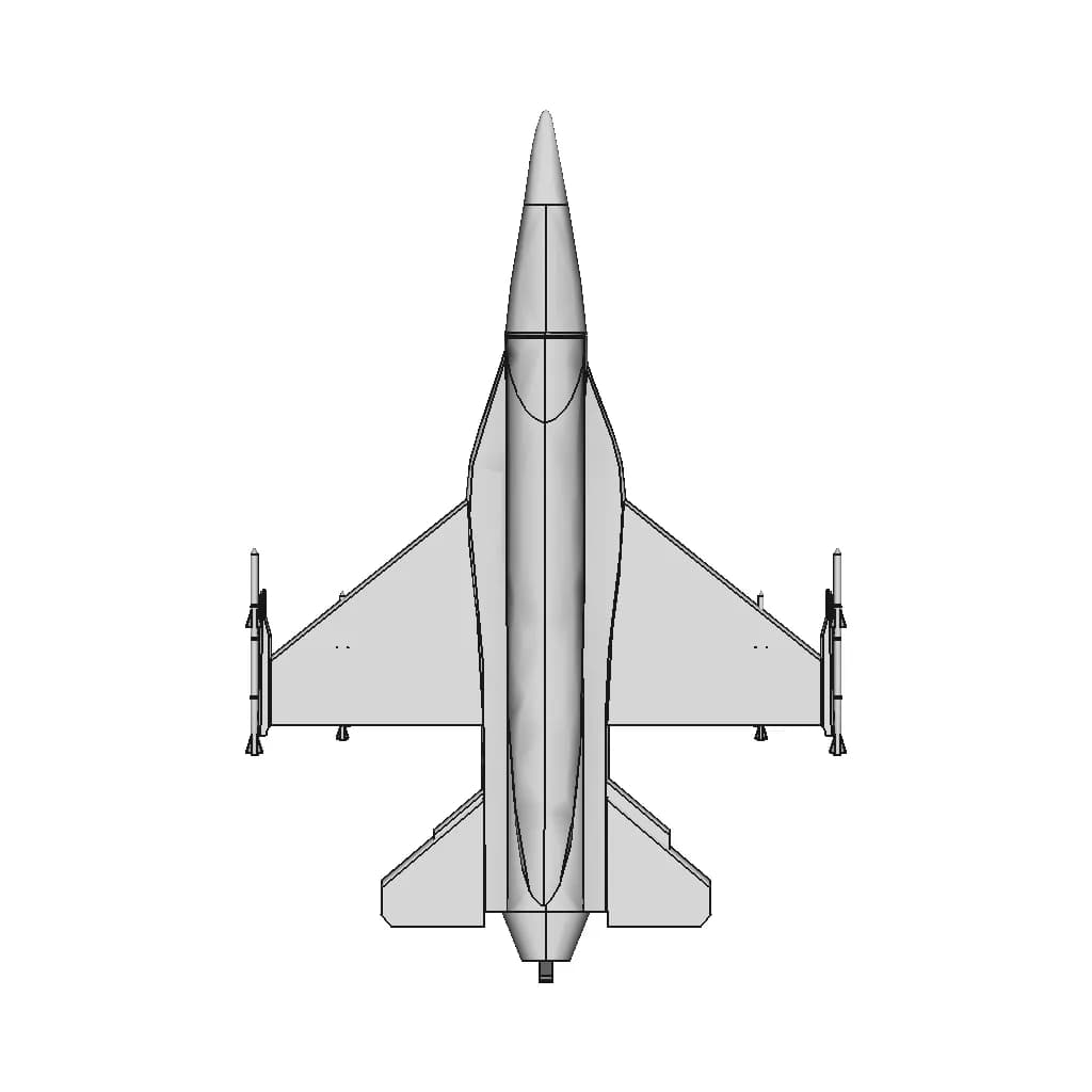 Lockheed Martin F-16 | High-Quality CAD Model_90_0_degree_snapshot