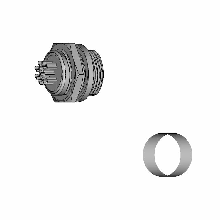 Gx16 Connector 7 Pins | 3D Engineering Design File