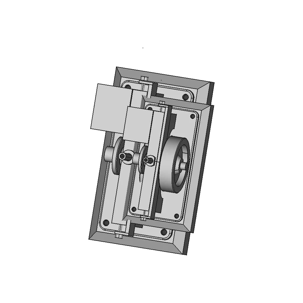 Double Piston Scotch Yoke Engine - Standard Mechanical Component_0_270_degree_snapshot