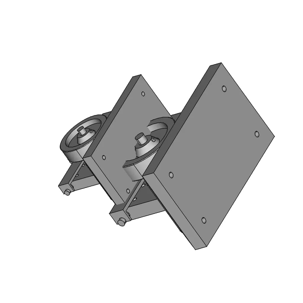 Double Piston Scotch Yoke Engine - Standard Mechanical Component_60_30_degree_snapshot