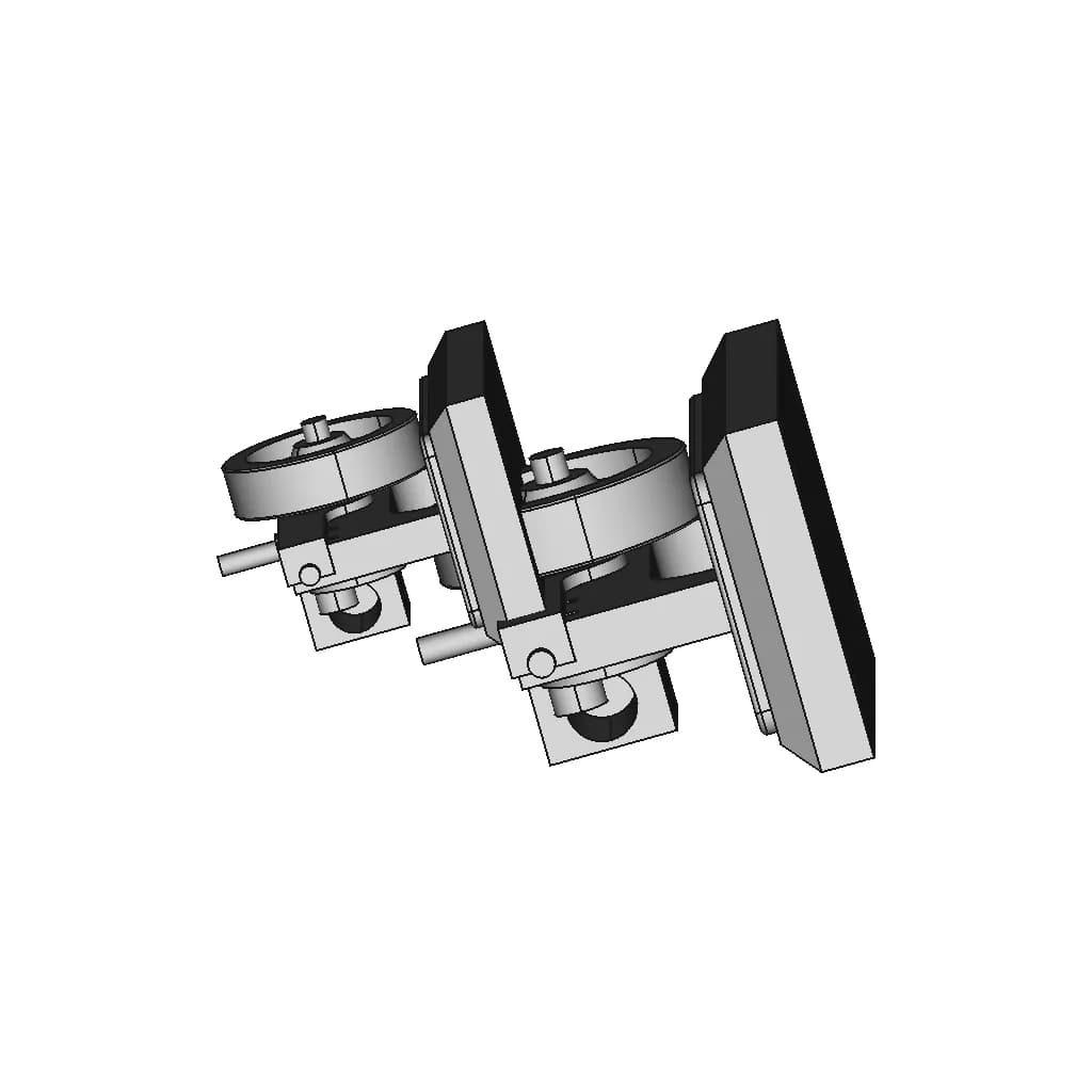 Double Piston Scotch Yoke Engine - Standard Mechanical Component_90_0_degree_snapshot