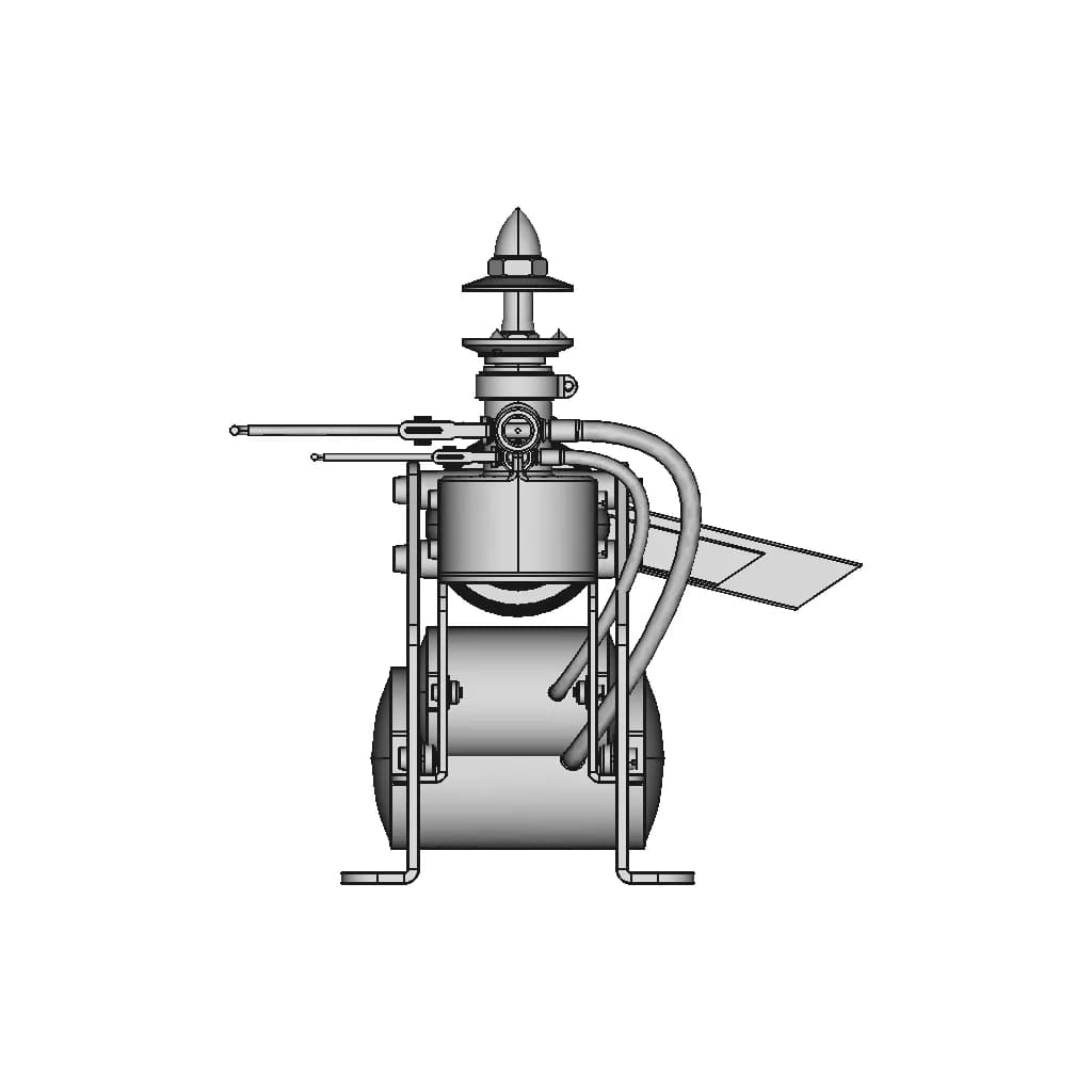 An Old Model Airplane Gasoline Engine. The Year 1940 | 3D Engineering Design File_90_0_degree_snapshot