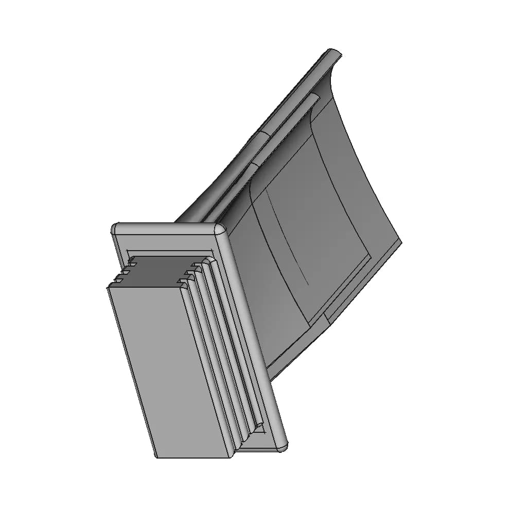Turbine Blade | 3D Engineering Design File_60_30_degree_snapshot