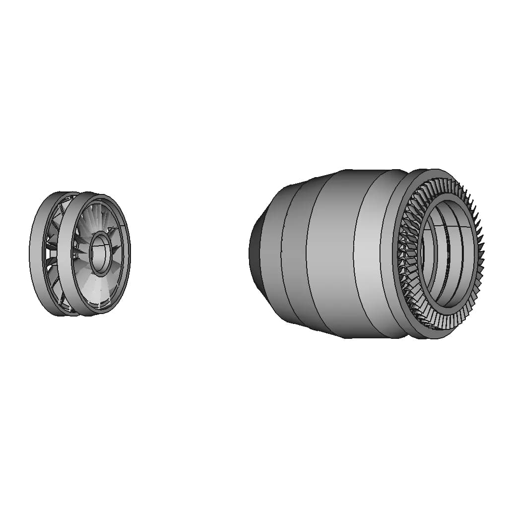 Parametric Design Of Gas Turbine | 3D Engineering Design File_60_30_degree_snapshot