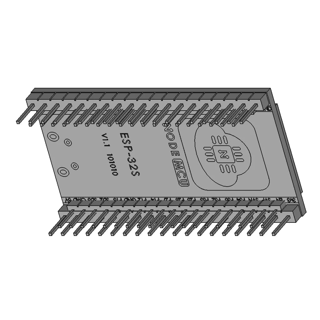 Esp32 38Pin Development Board Wifi+Bluetooth Ultra-Low Power Consumption Dual Core | 3D Engineering Design File_60_30_degree_snapshot