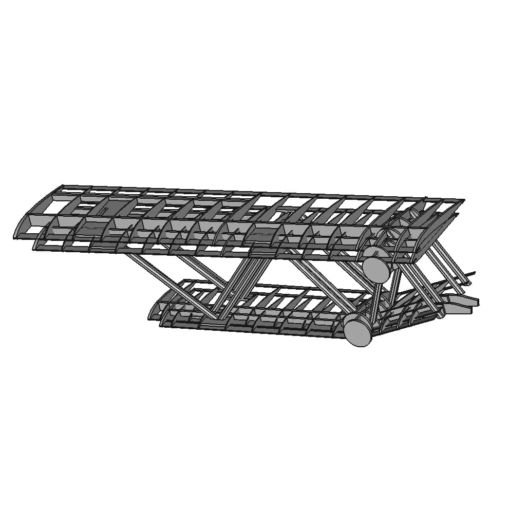 Handley Page Hp 42 Rc Plane - Downloadable CAD Representation_60_30_degree_snapshot